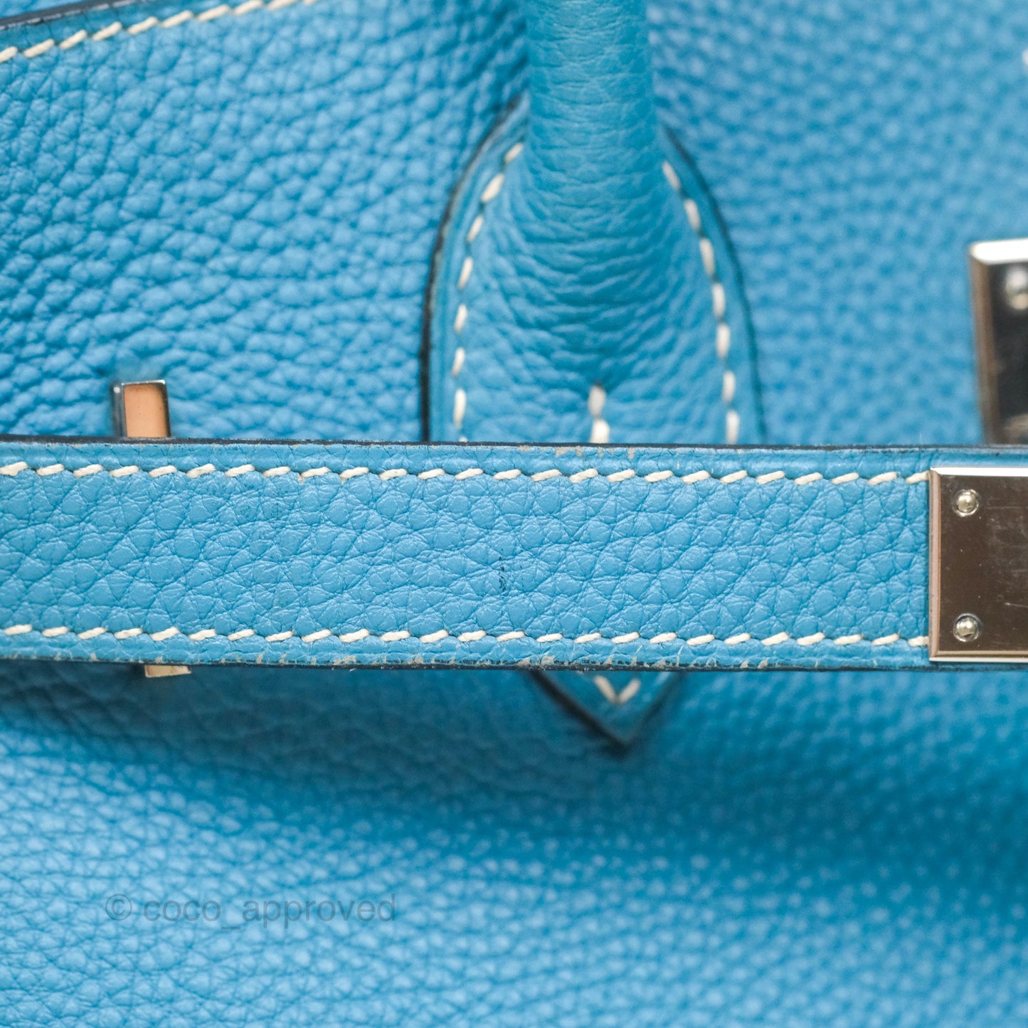 Hermès Birkin 30 Blue Jean Togo Palladium Hardware