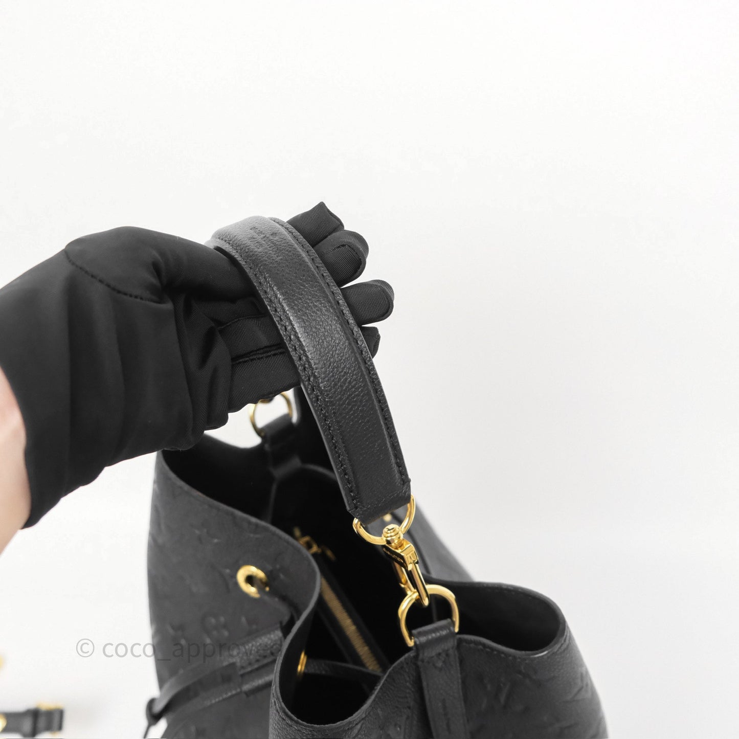 Louis Vuitton NeoNoe MM Monogram Empreinte Leather Black