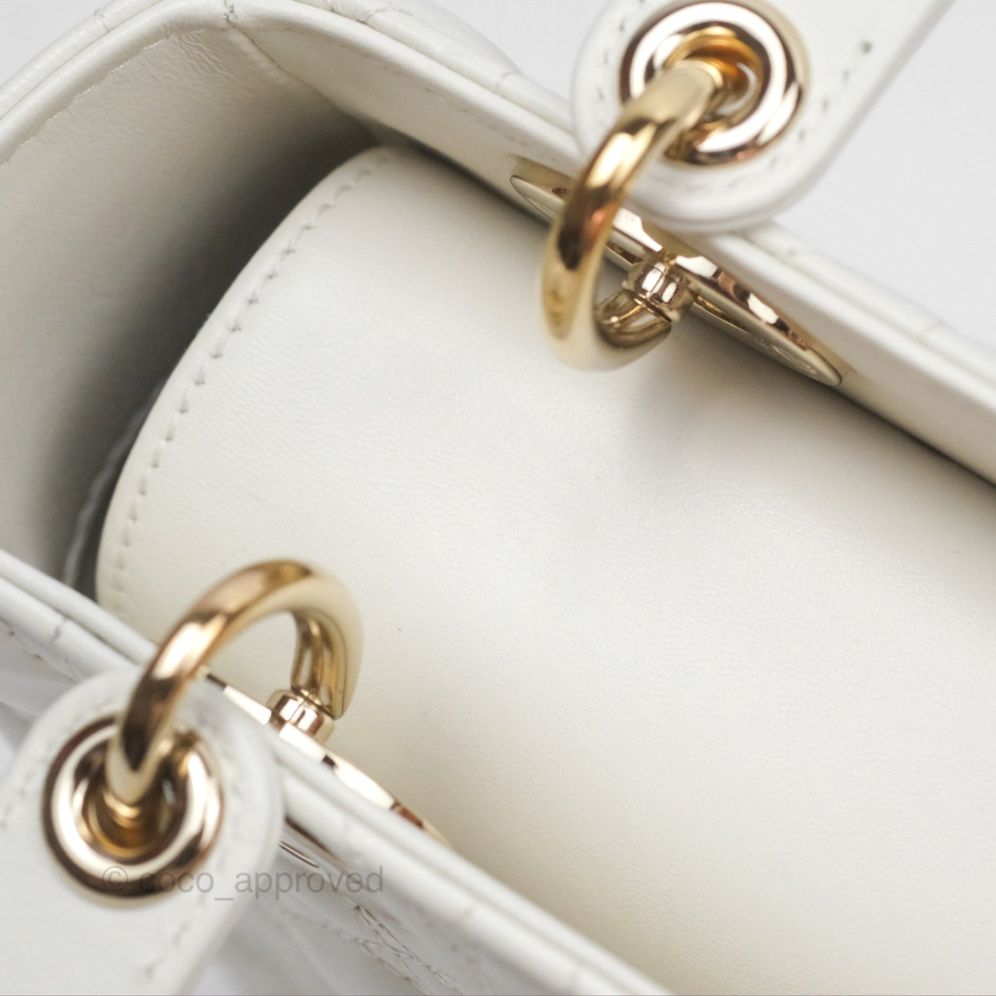 Christian Dior Small Lady Dior My ABCDior Bag Latte Cannage Lambskin