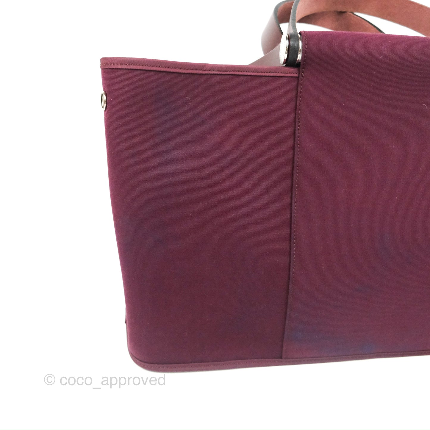 Hermès Cabag Elan Bag Purple Canvas