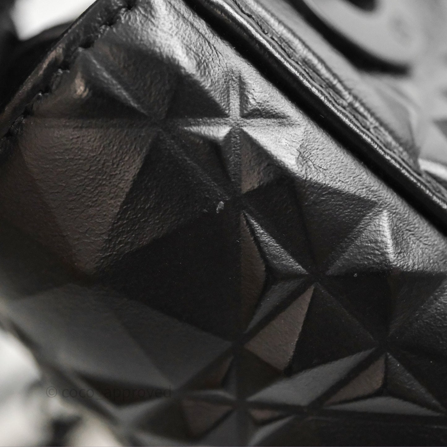 Dior Mini Lady Dior So Black Cannage Calfskin with Diamond Motif