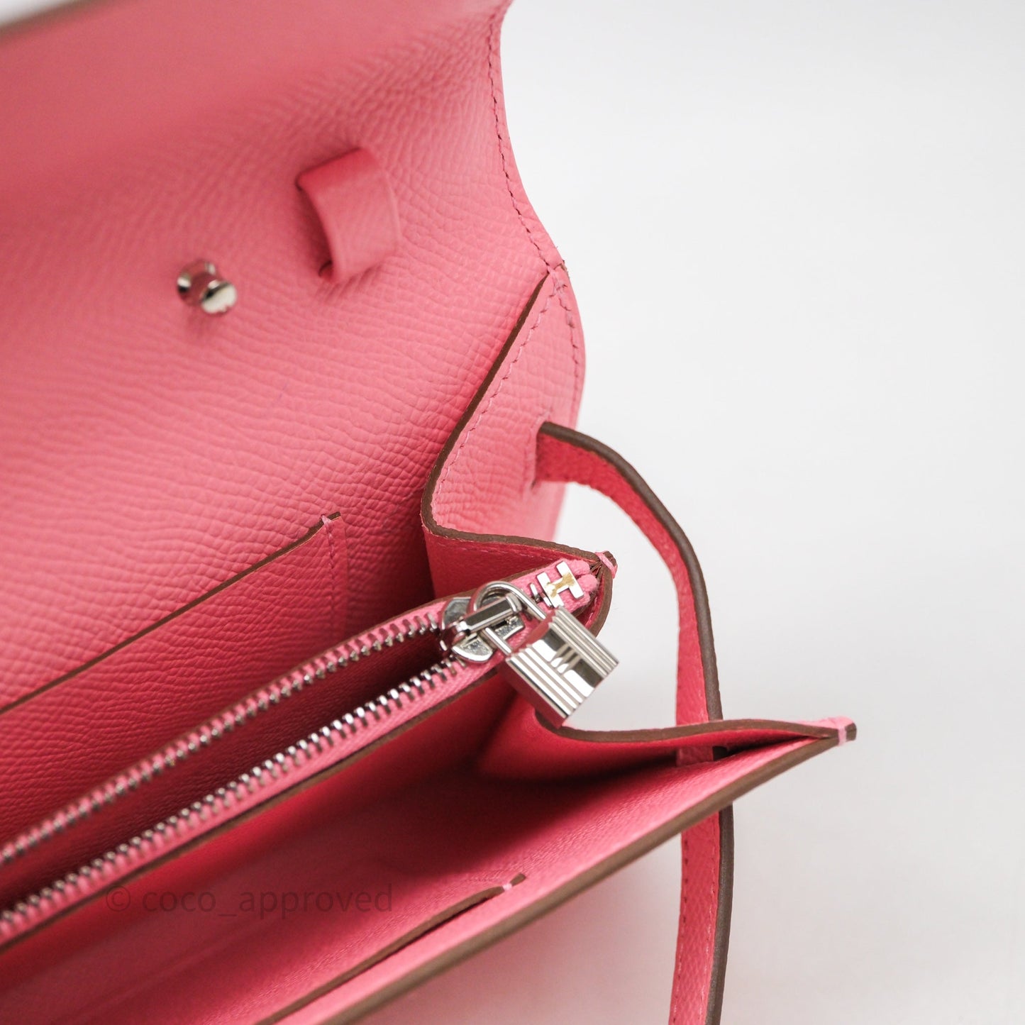 Hermès Kelly To Go Wallet Rose Confetti Epsom Palladium Hardware