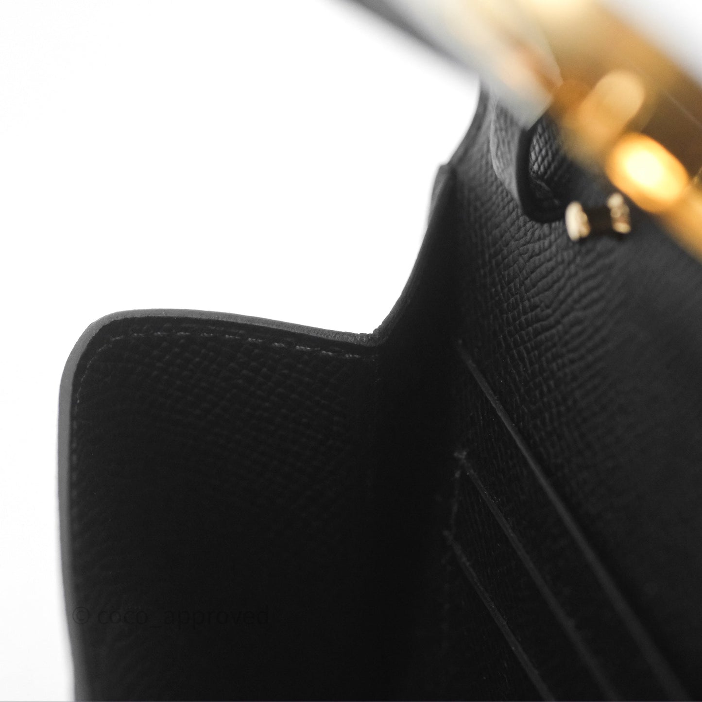 Hermès Maillon To Go Epsom Noir 89 Gold Hardware