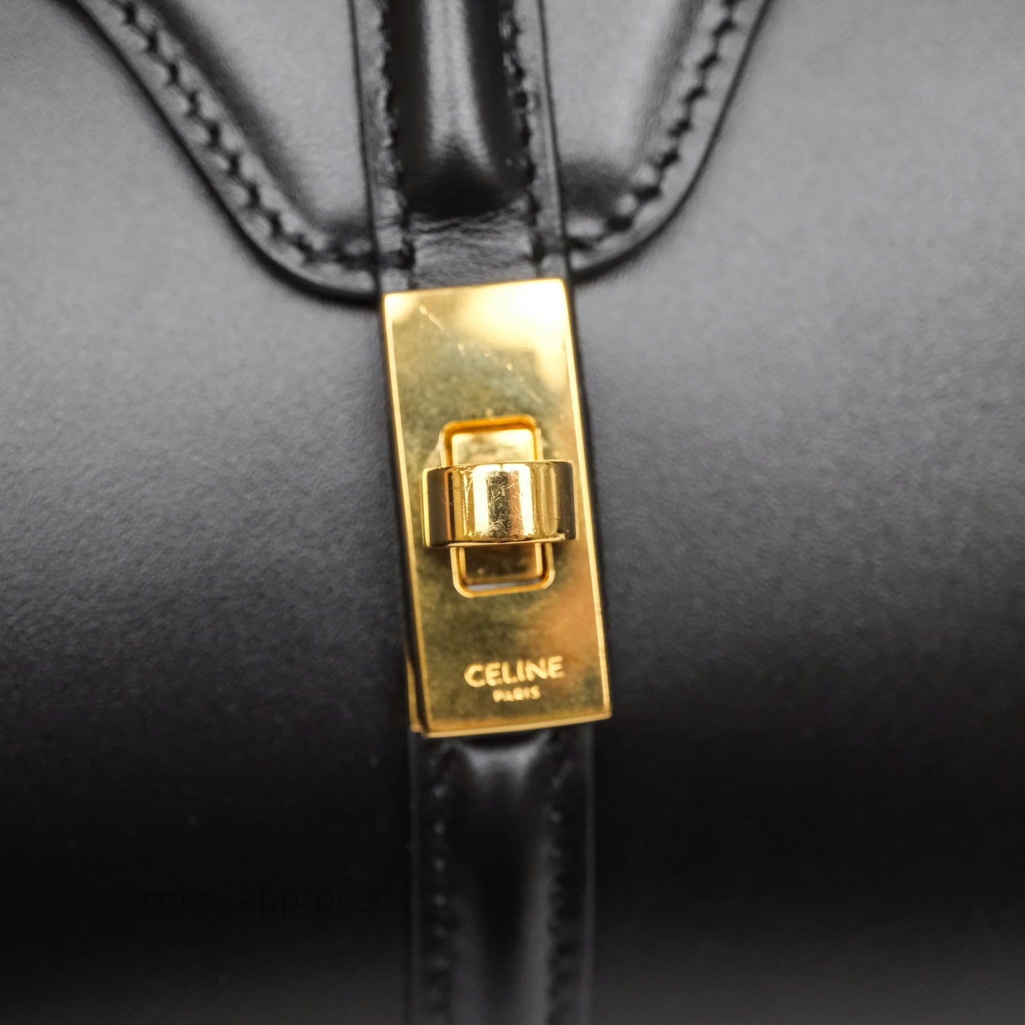 Celine Mini 16 Bag in Satinated Calfskin Black