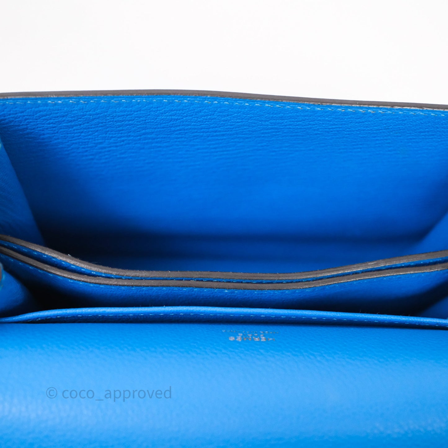 Hermès Roulis Mini 18 Bleu Zanzibar B3 Evercolor Gold Hardware