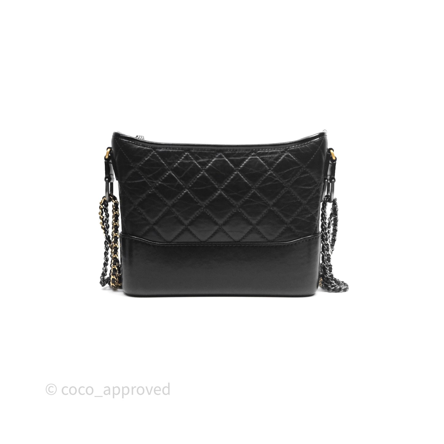 Chanel New Medium Gabrielle Hobo Quilted Black Aged Calfskin