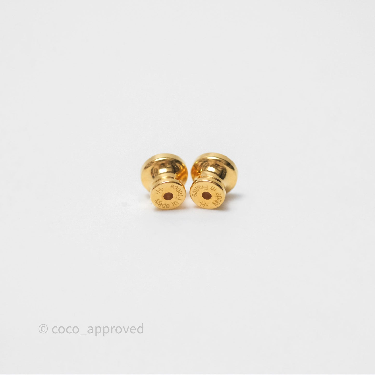 Hermès As De Coeur Drop Earrings Nata Swift Gold Hardware