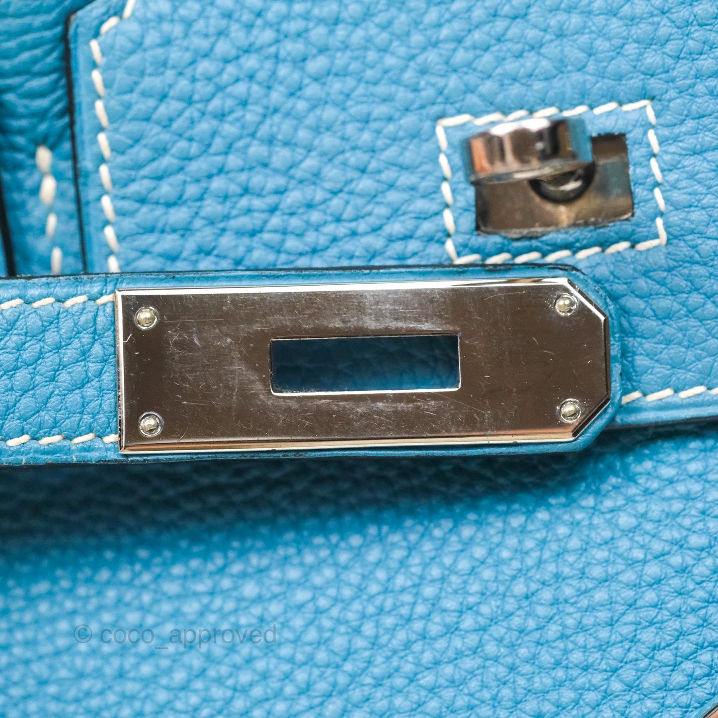 Hermès Birkin 30 Blue Jean Togo Palladium Hardware