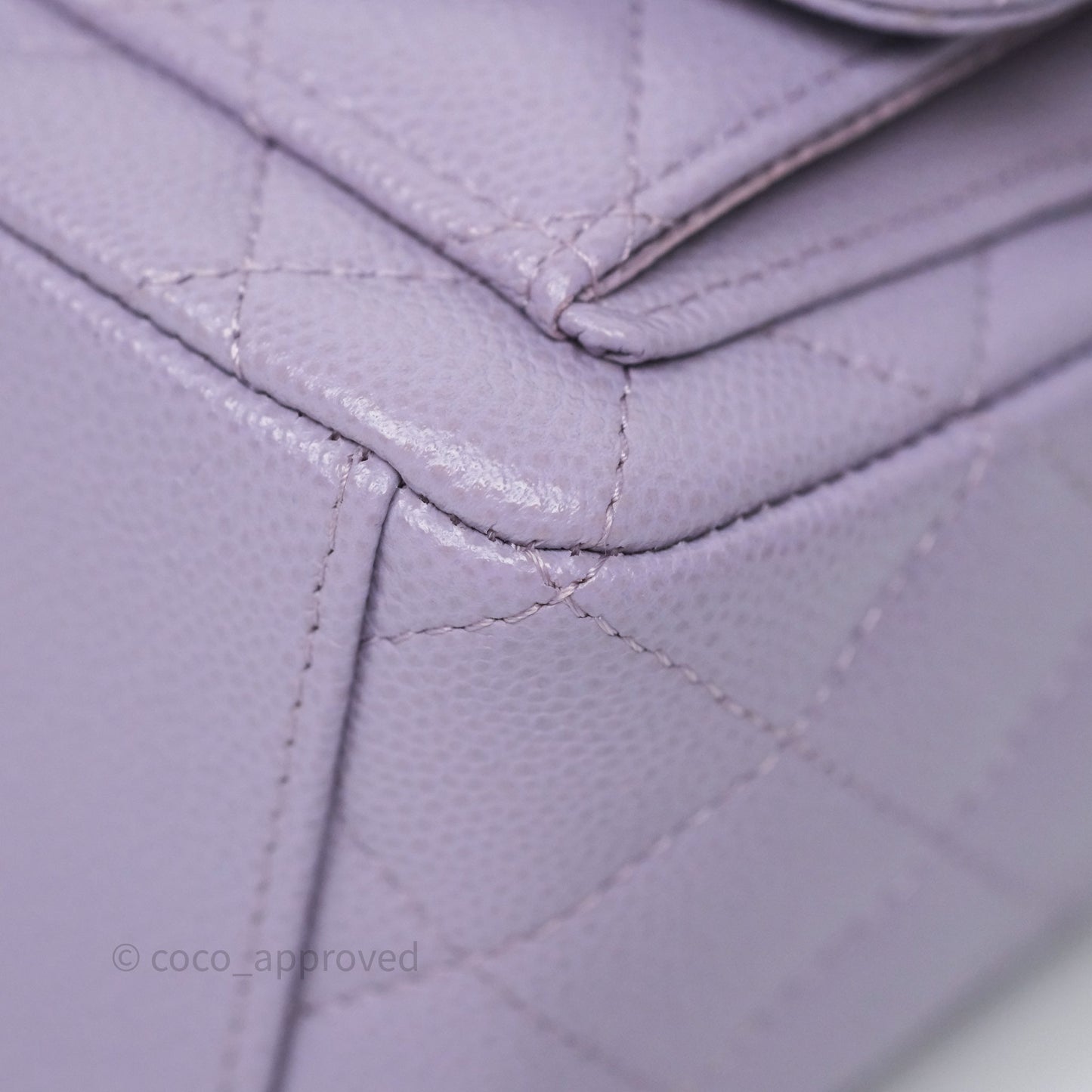 Chanel Classic Mini Backpack Lilac Caviar Silver Hardware