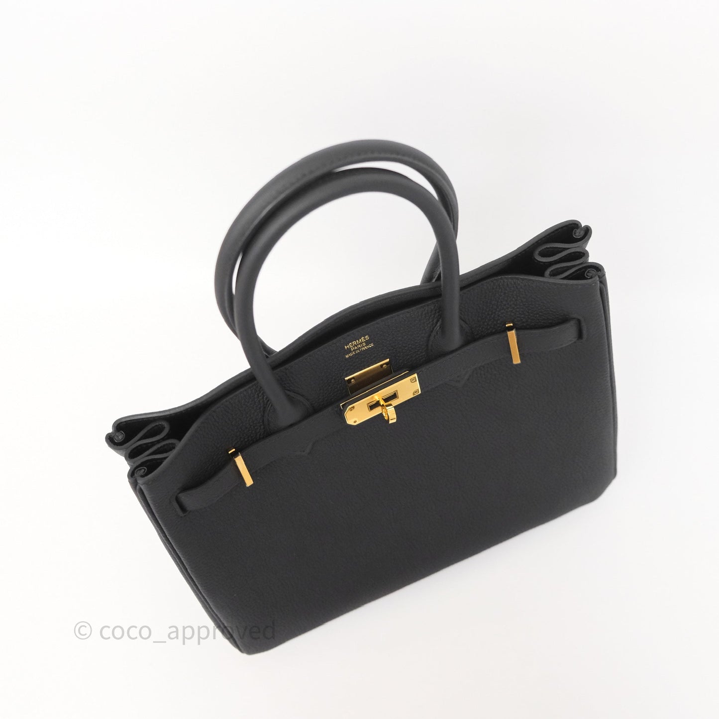 Hermès 3 In 1 Birkin 30 Retourne Black Noir 89 Togo Gold Hardware