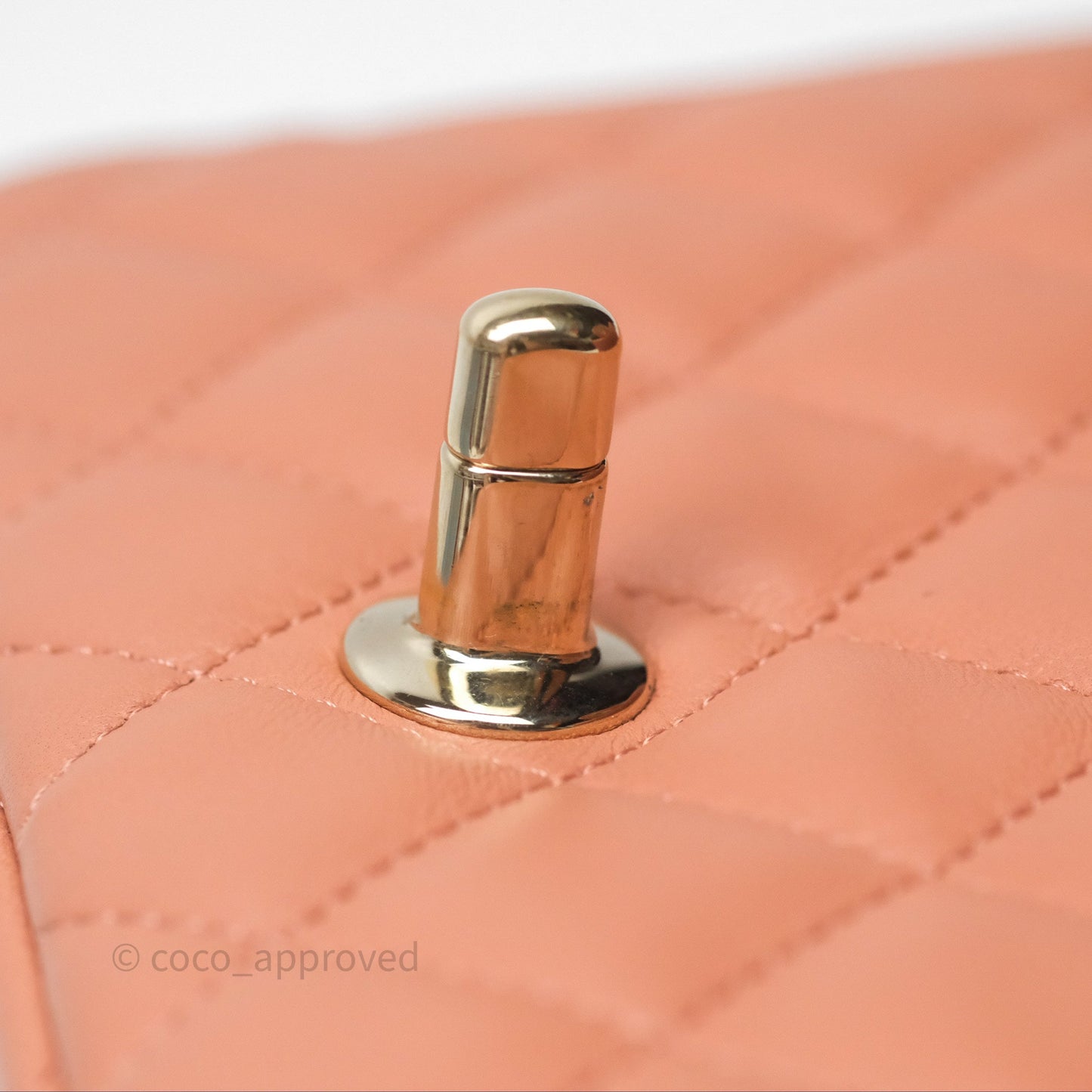 Chanel Mini Square Flap Quilted Dark Beige Lambskin Gold Hardware