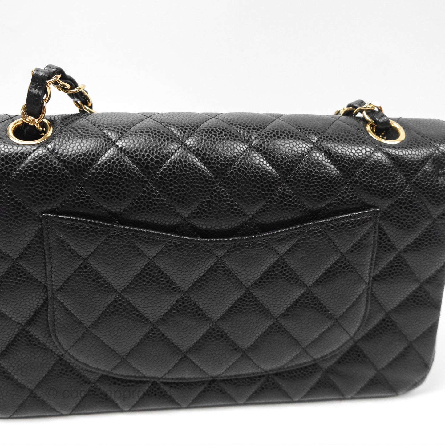 Chanel Classic M/L Medium Flap Quilted Black Caviar Gold Hardware