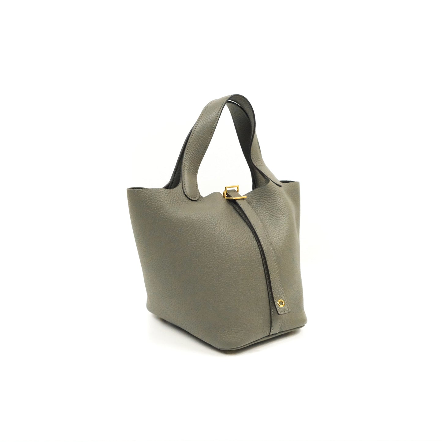 Hermès Picotin Lock 18 Gris Meyer 0L Taurillon Clemence Gold Hardware