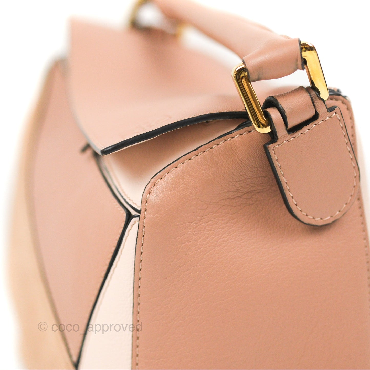 Loewe Small Puzzle Bag Blush Suede Calfskin