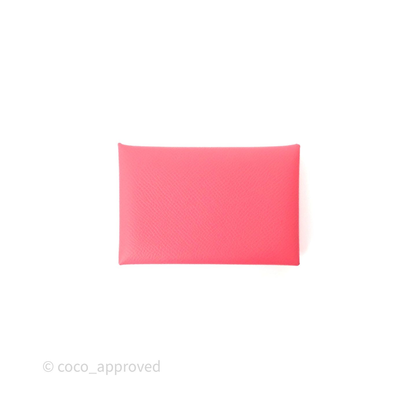 Hermès Calvi Card Holder Rose Azalee 8W Epsom Palladium Hardware