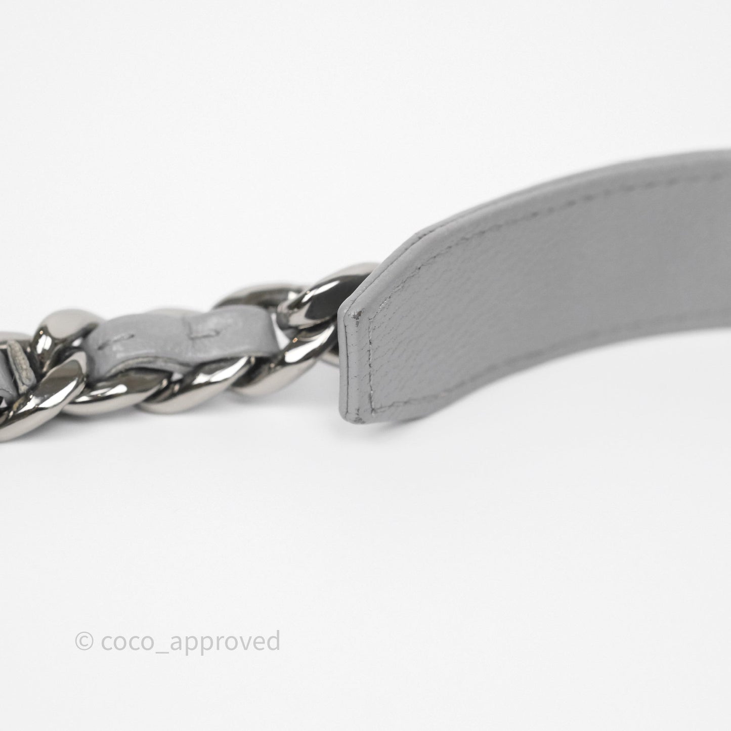 Chanel 19 Wallet on Chain WOC Grey Lambskin Mixed Hardware
