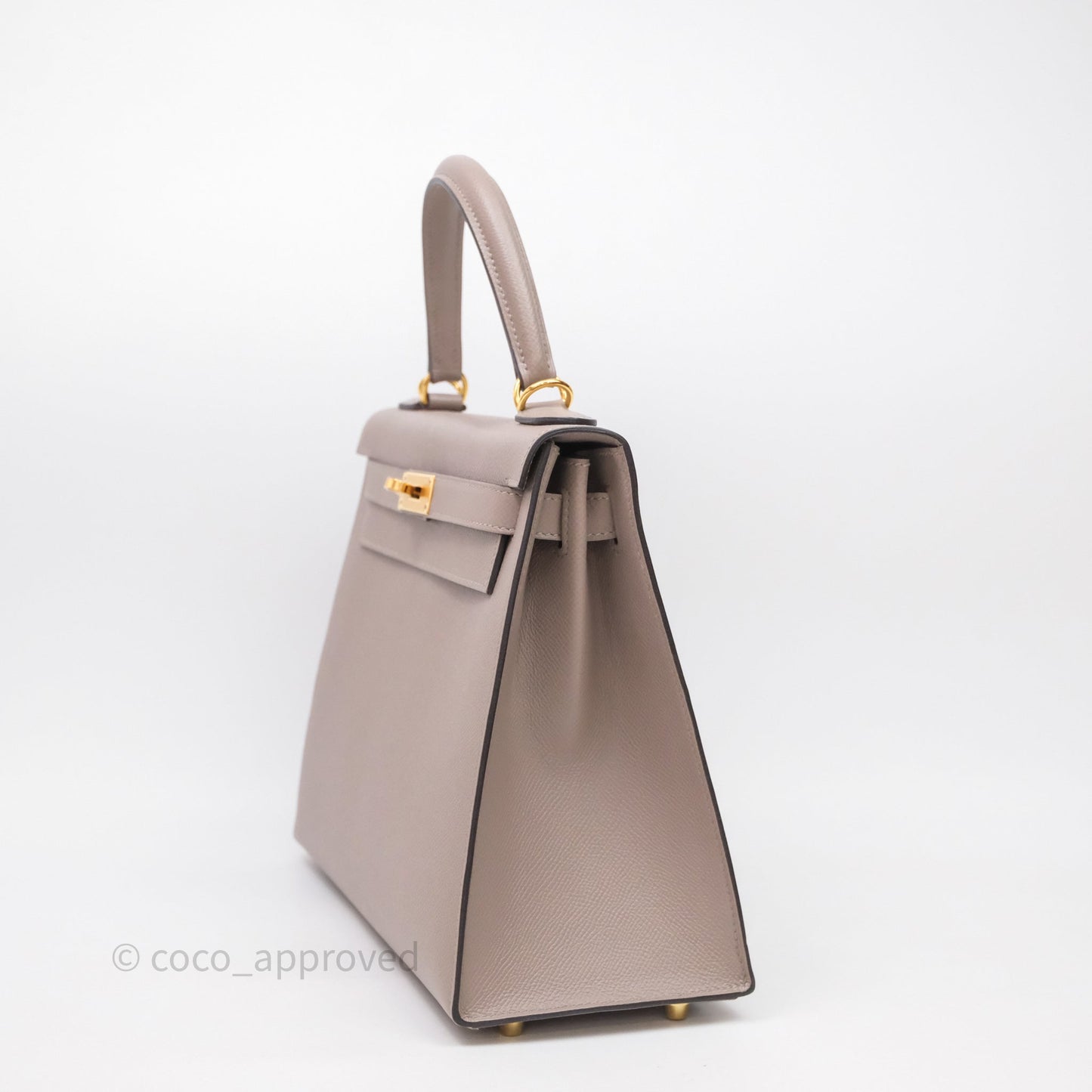 Hermes Kelly 28 Gris Asphalte Epsom Gold Hardware