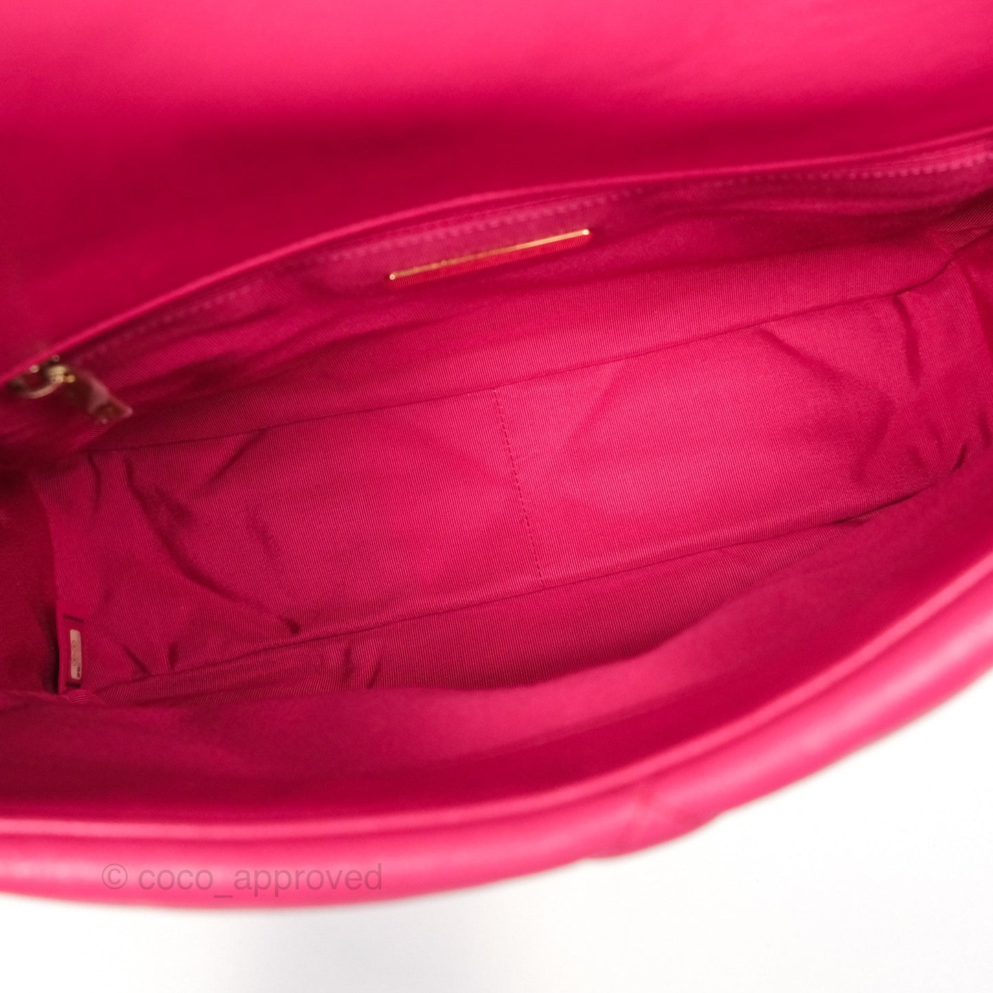 Chanel 19 Large (Medium) Dark Pink Goatskin Mixed Hardware