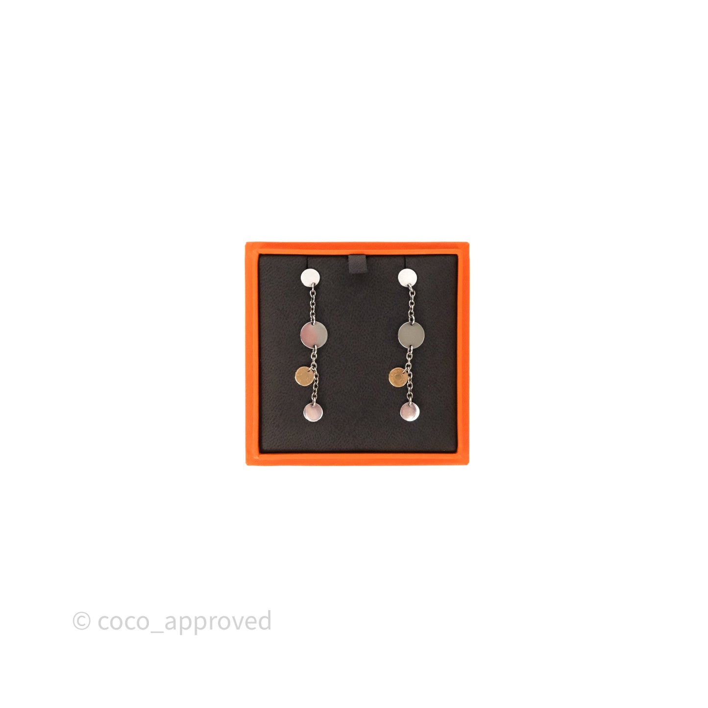 Hermès Confettis Earrings in Sterling Silver/ Rose Gold