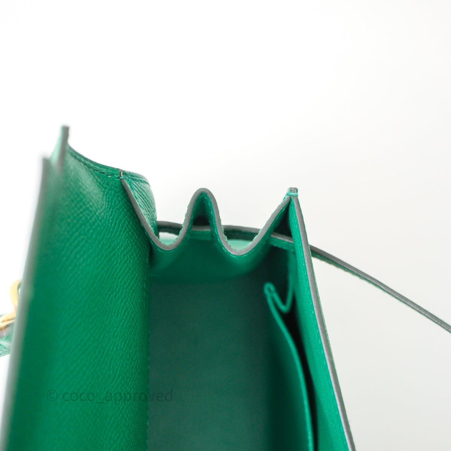 Hermes Kelly 25 Sellier Vert Vertigo Epsom Gold Hardware