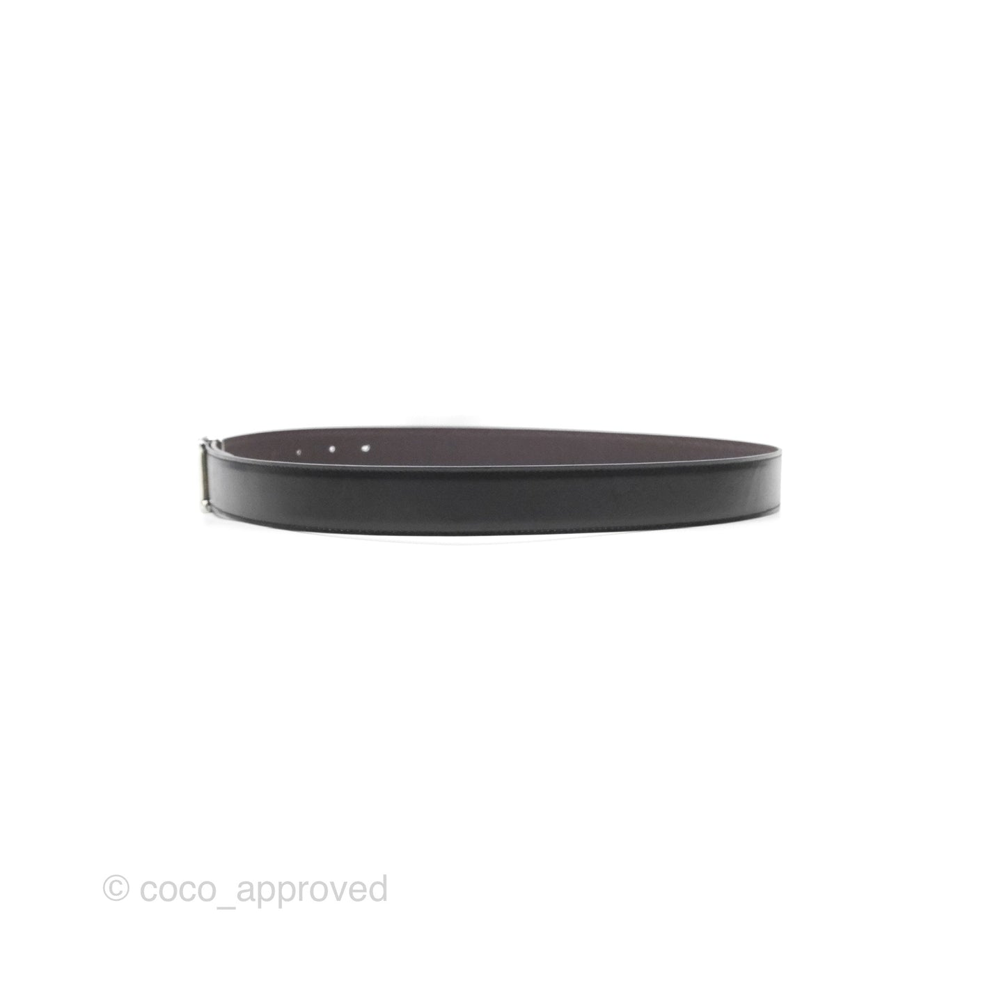 Hermès H Belt Buckle & Reversible Strap Black Palladium Hardware