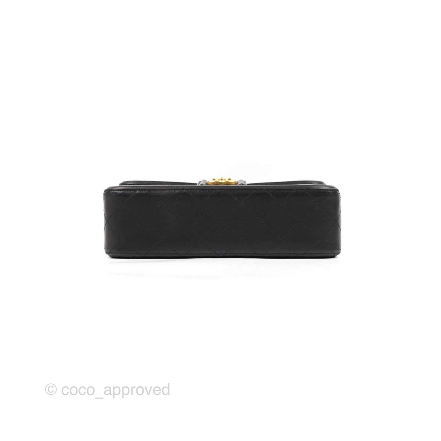 Chanel Quilted Medium Elegant CC Flap Black Lambskin Gold Hardware