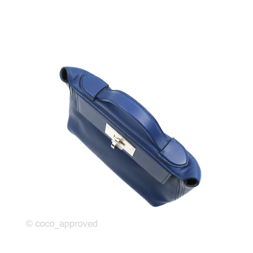 Hermès 24/24 21 Mini Bleu Saphir Evercolor/Swift Palladium Hardware