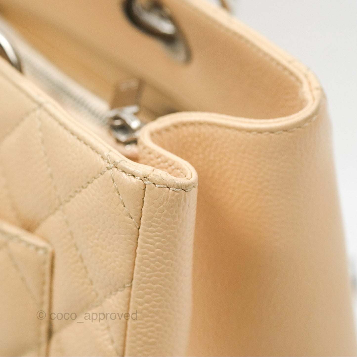Chanel GST Beige Caviar Silver Hardware