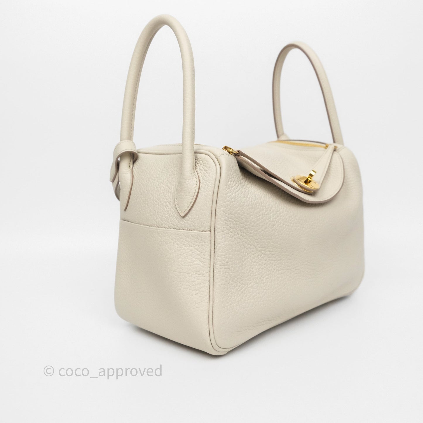Hermès Lindy 26 Beton 8L Clemence Gold Hardware