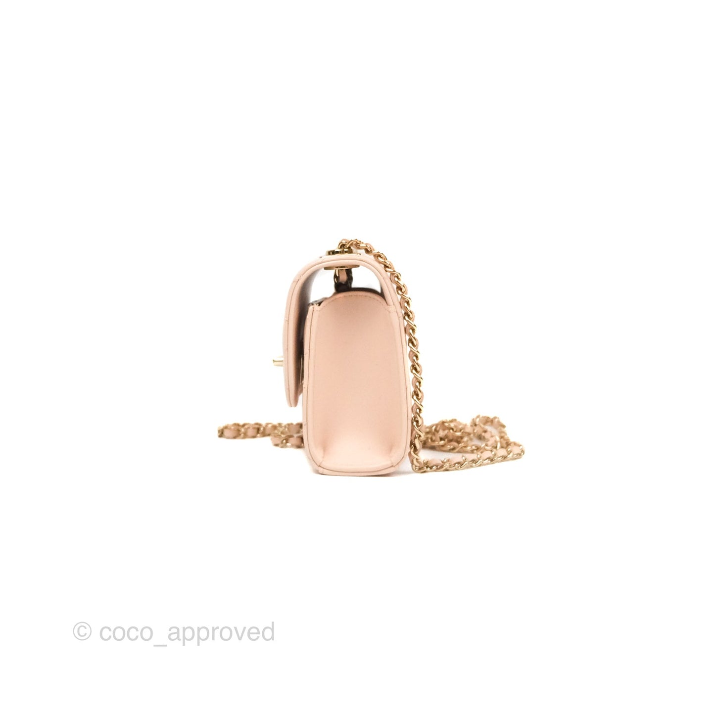Chanel Mini Quilted Trendy CC Clutch With Chain Light Pink Lambskin Gold Hardware