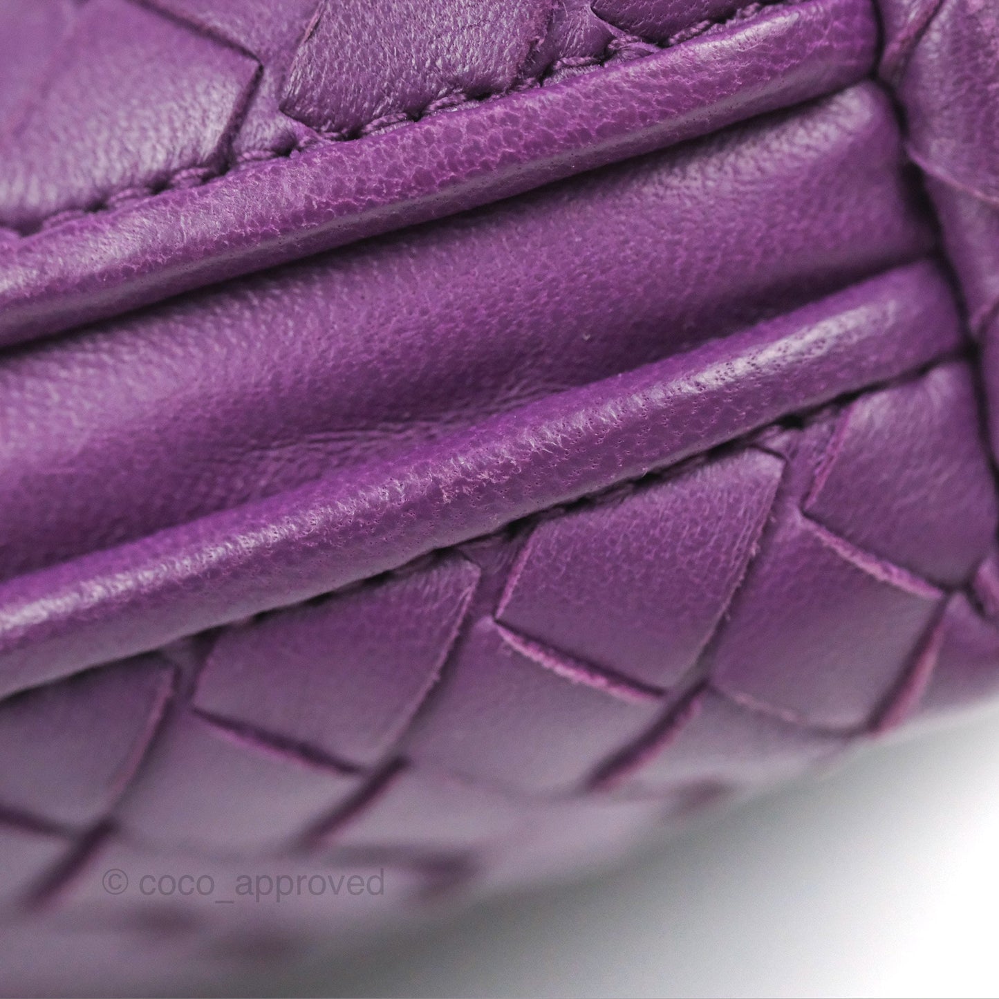 Bottega Veneta Crossbody Bag Intrecciato Leather Purple