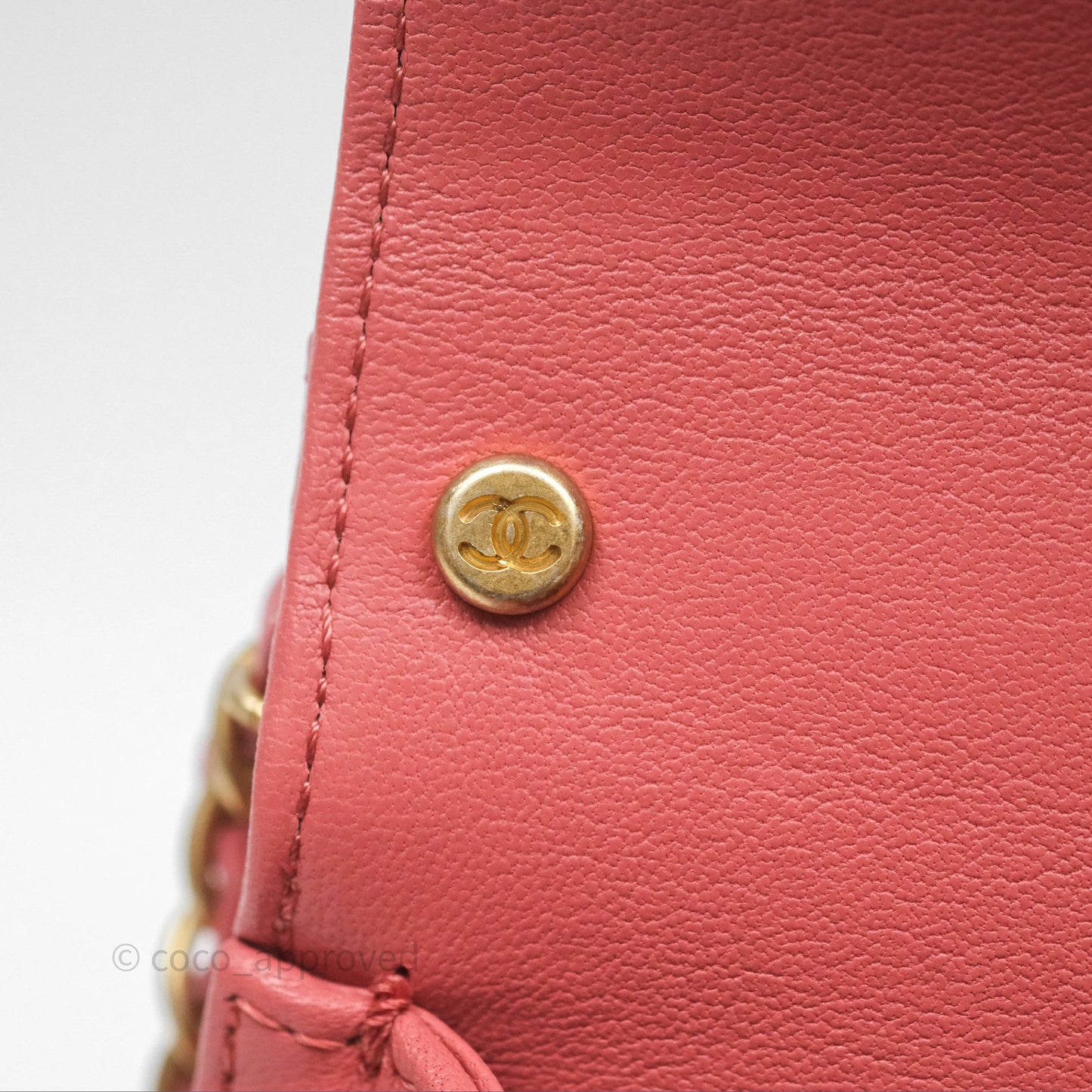 Chanel Quilted Small Chain Infinity Handle Bag Pink Lambskin Aged Gold Hardware