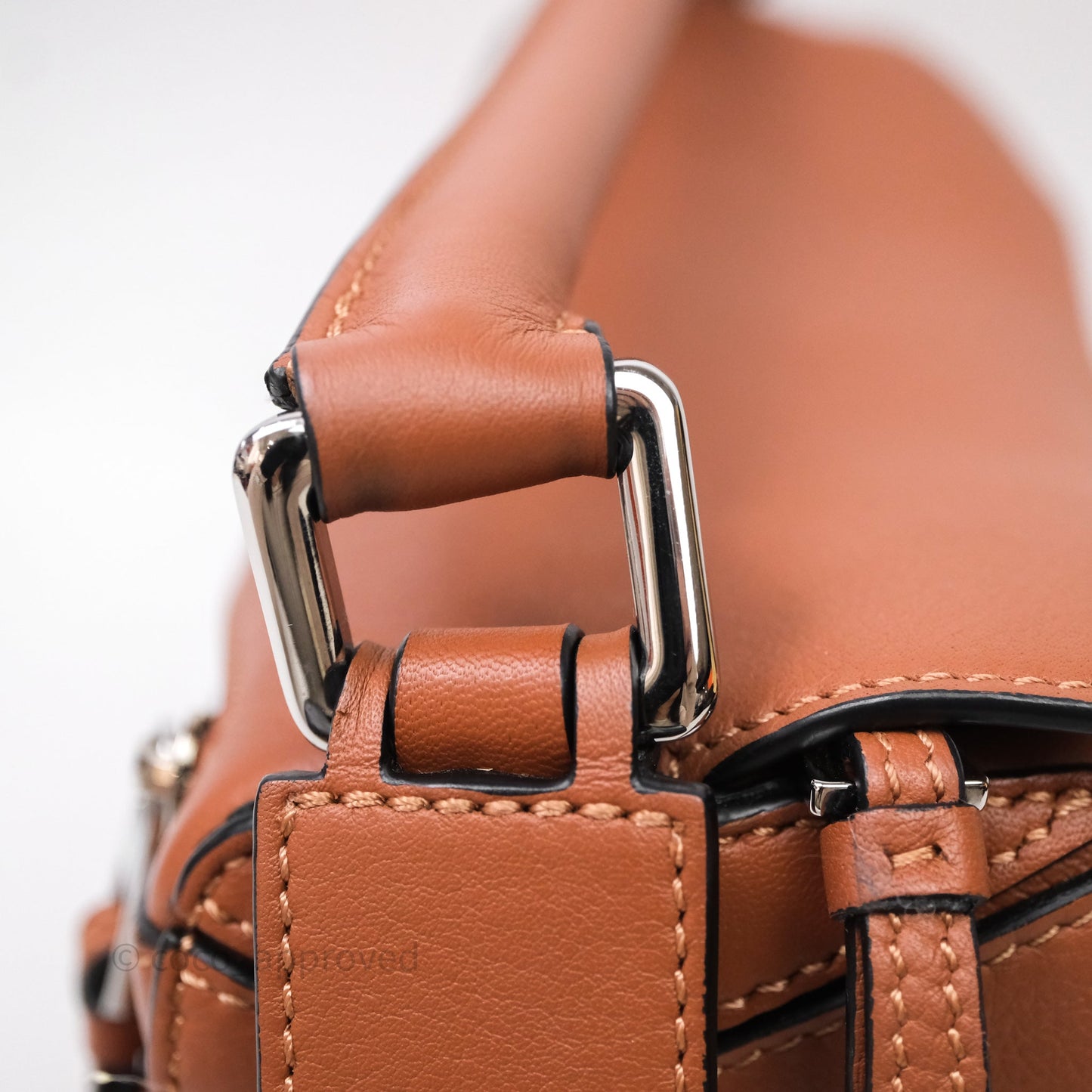 Loewe Small Puzzle Bag Tan Calfskin Gold Hardware