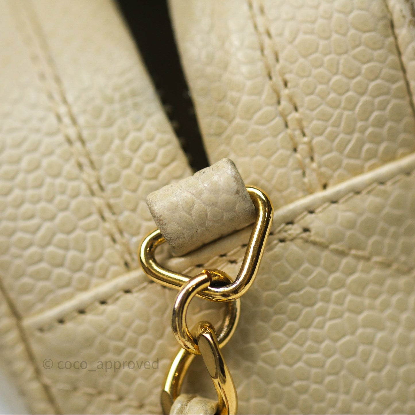 Chanel Vintage Chevron Camera Bag Light Beige Caviar Gold Hardware