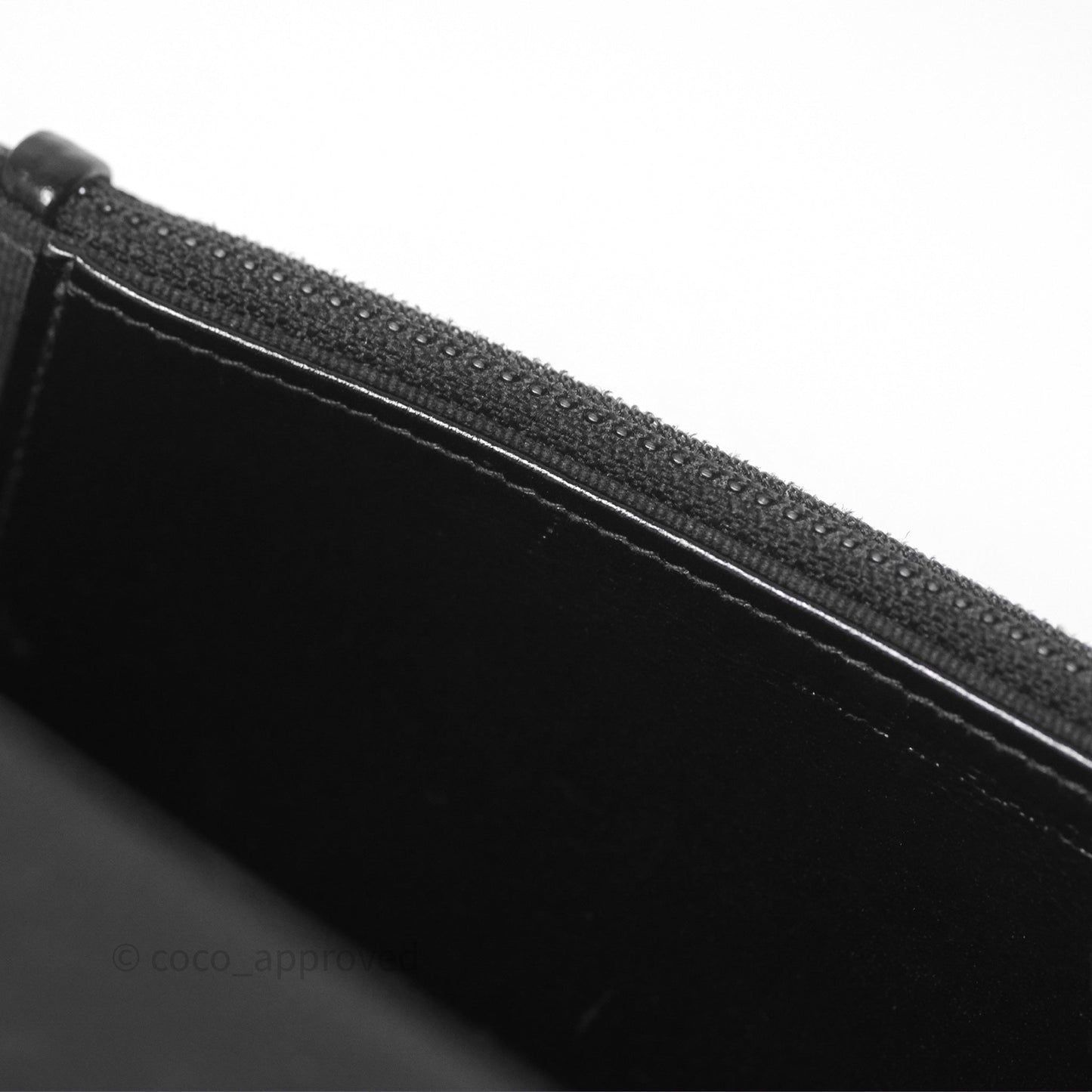 Chanel Quilted Medallion Wallet on Chain WOC Black Glossy Lambskin Gold Hardware 22K