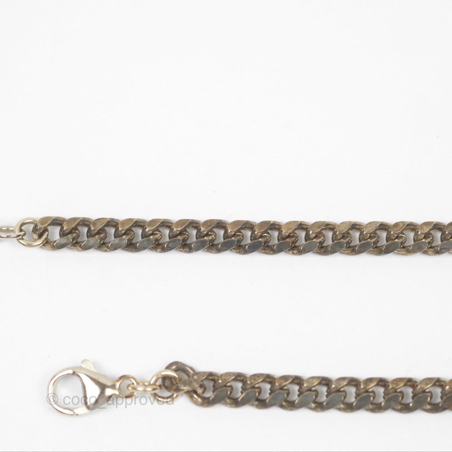 Chanel Crystal CC Star Drop Necklace Gold Tone 21S
