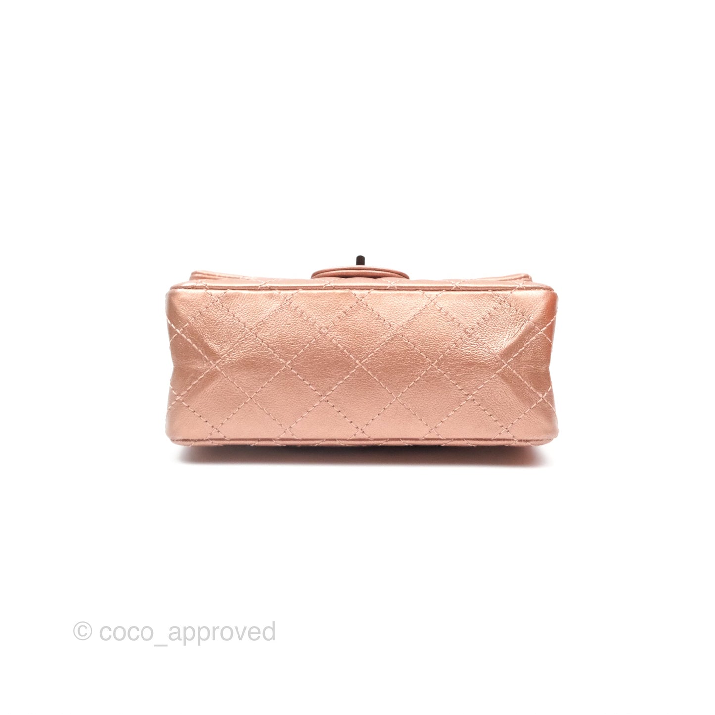 Chanel Mini Reissue 224 Copper Metallic Calfskin Rose Gold