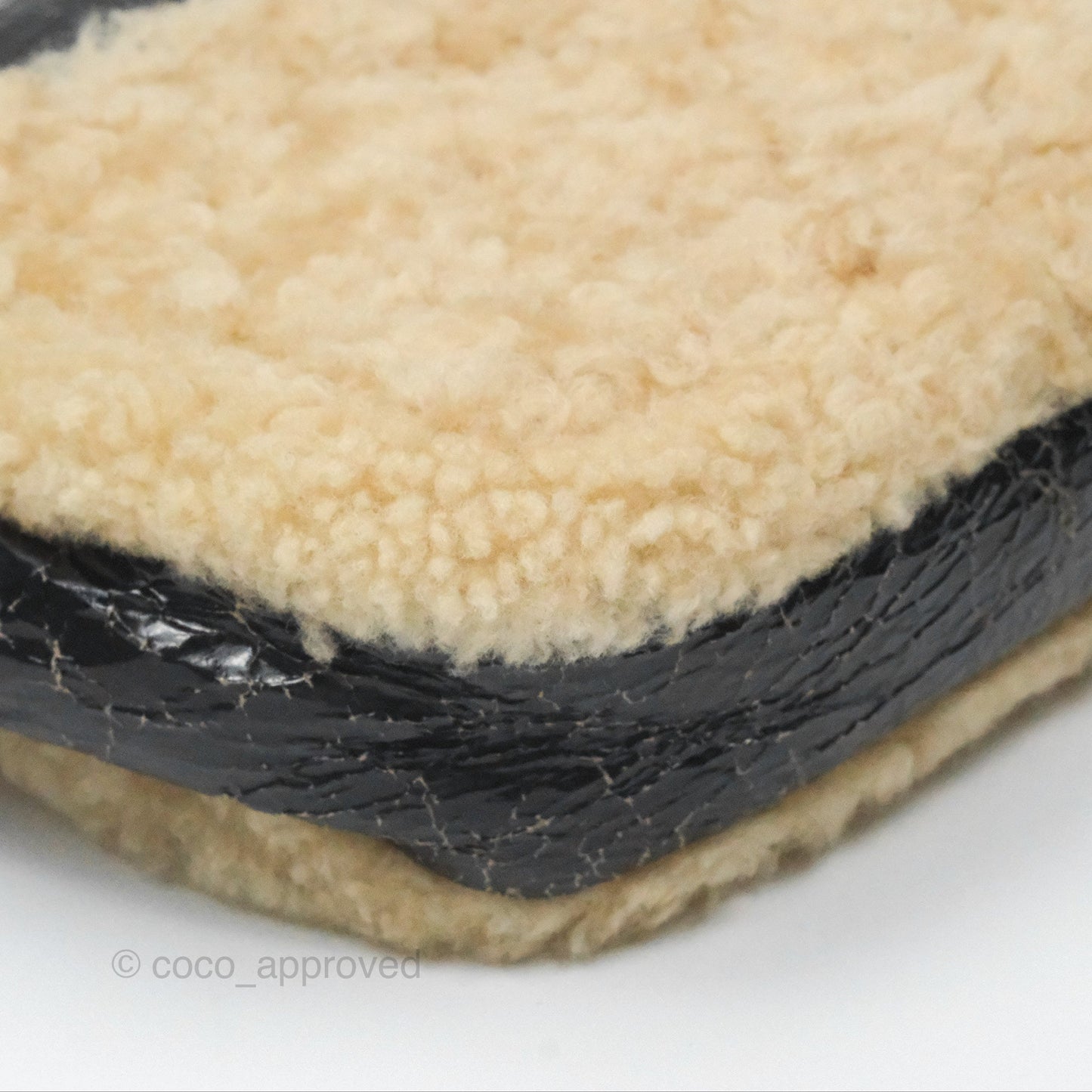 Chanel Mania CC Shearling Flap Bag Black Crumpled Glazed Sheepskin