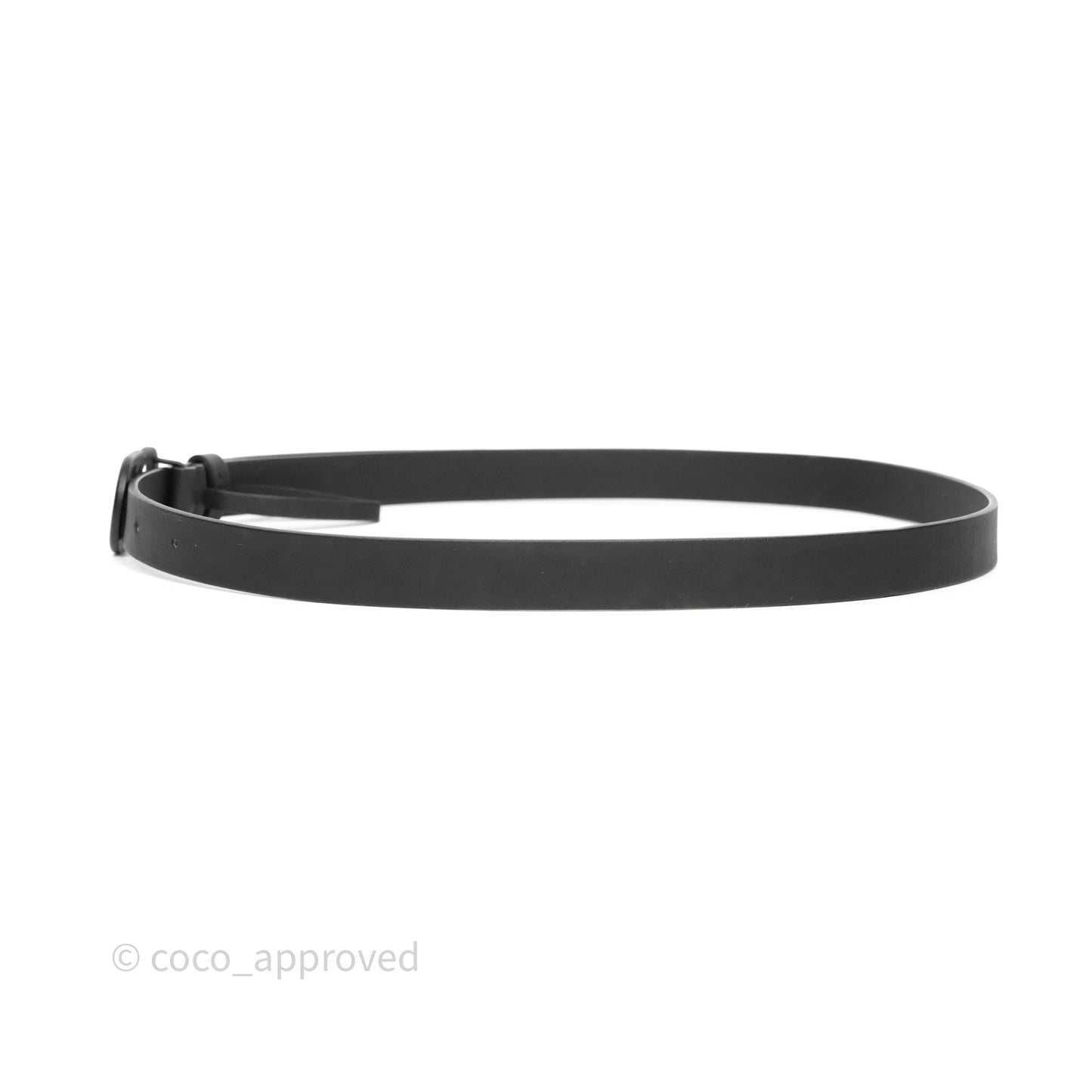 Christian Dior Saddle Belt 20mm Ultramatte So Black Calfskin Size 85