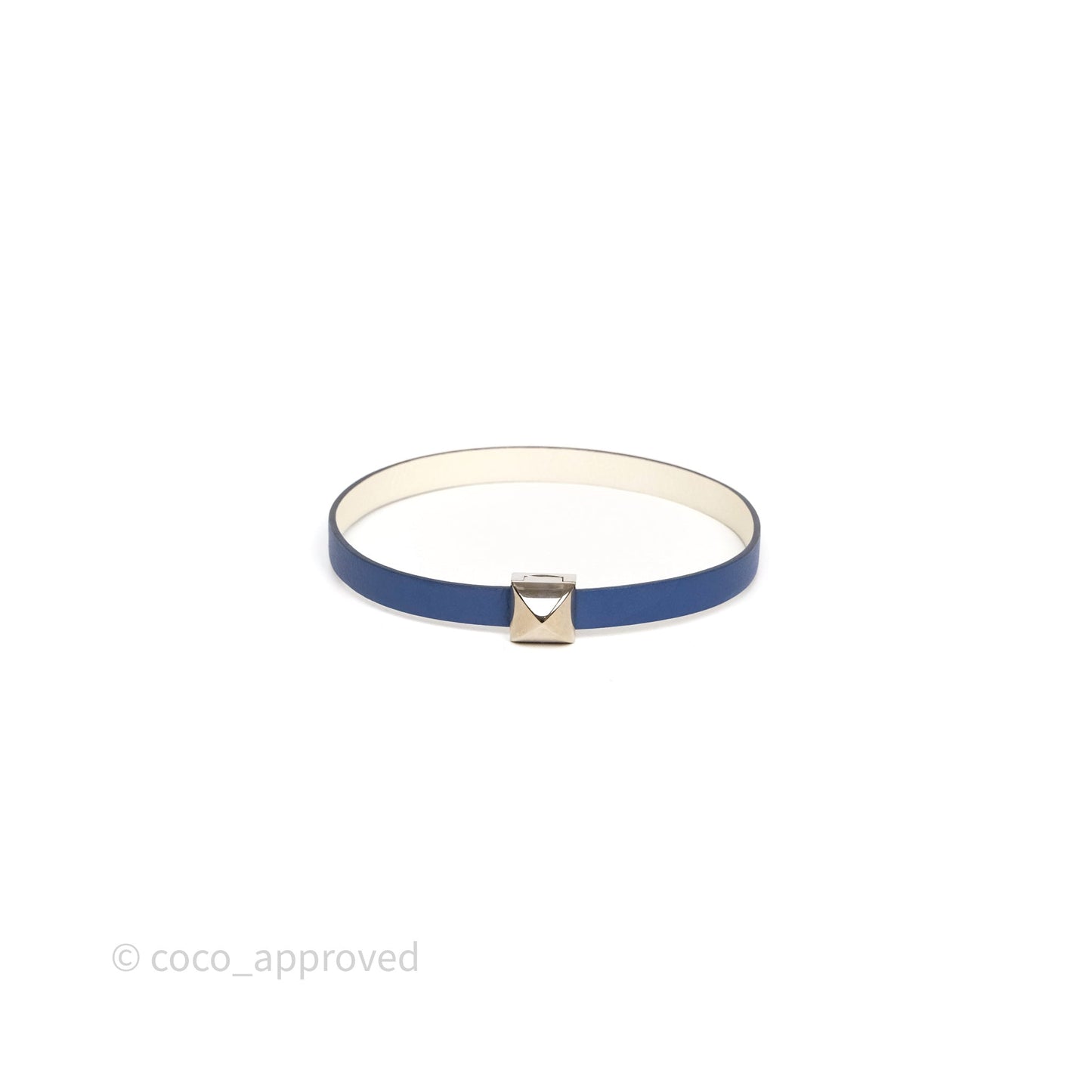 Hermes Cuir Medor Infini Double Tour Bracelet Bleu Brighton Swift Palladium Hardware