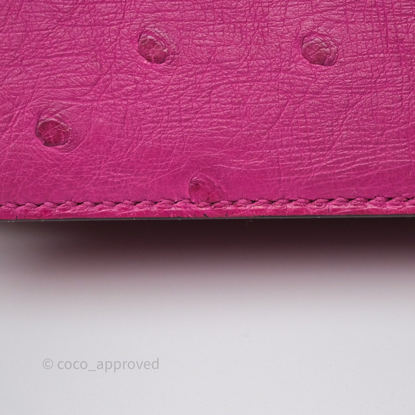 Hermès Roulis Mini 18 Rose Pourpre L3 Autruche Palladium Hardware
