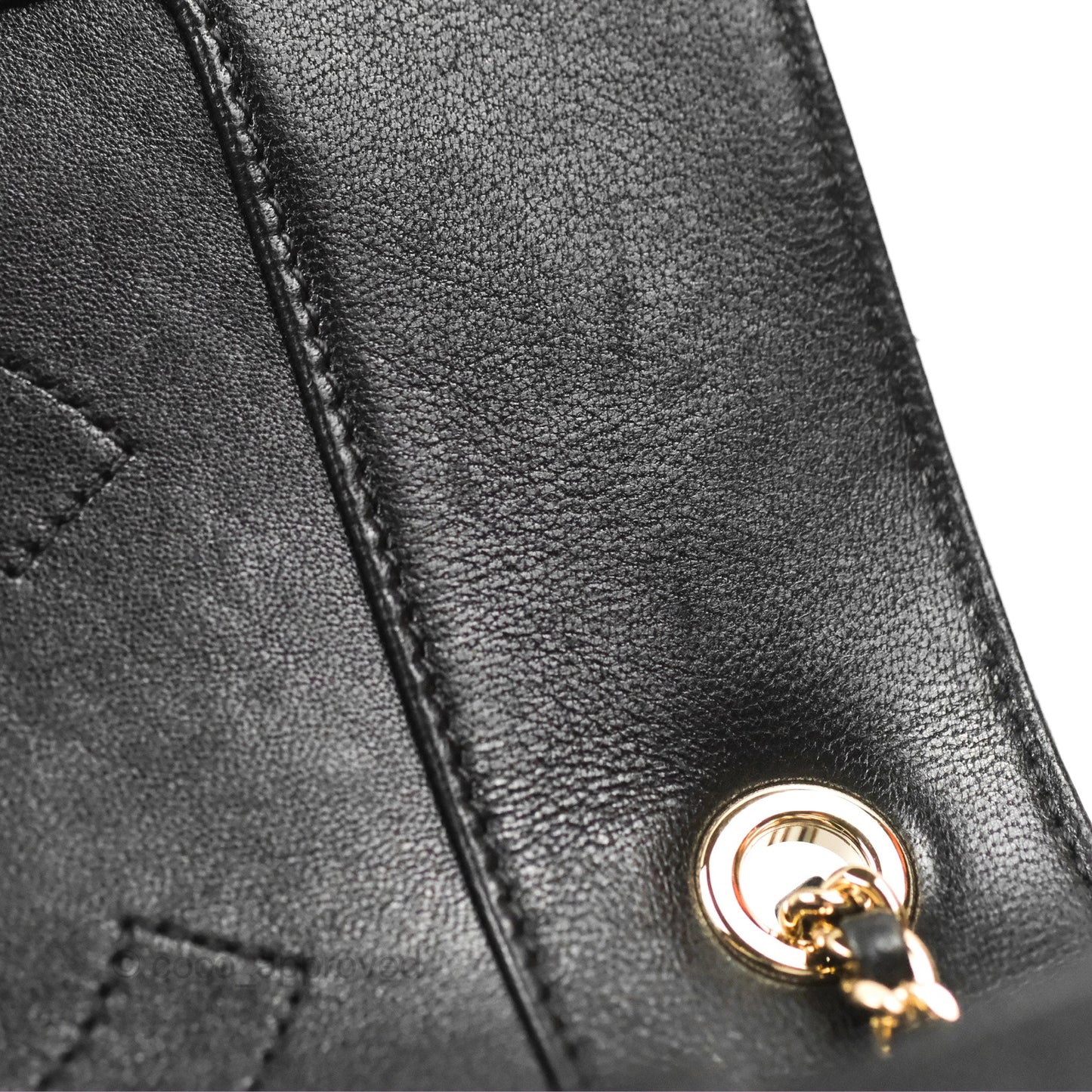 Chanel Chevron Mademoiselle Flap Bag Black Sheepskin Gold Hardware