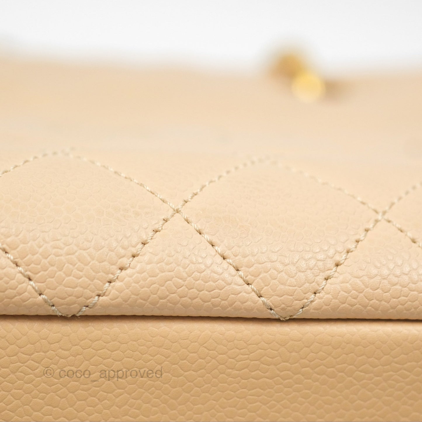 Chanel GST Beige Caviar Gold Hardware