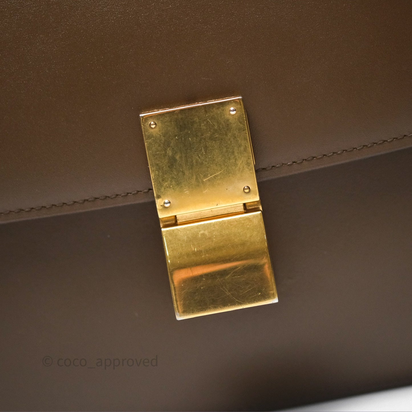 Celine Medium Classic Box Flap Caramel Calfskin