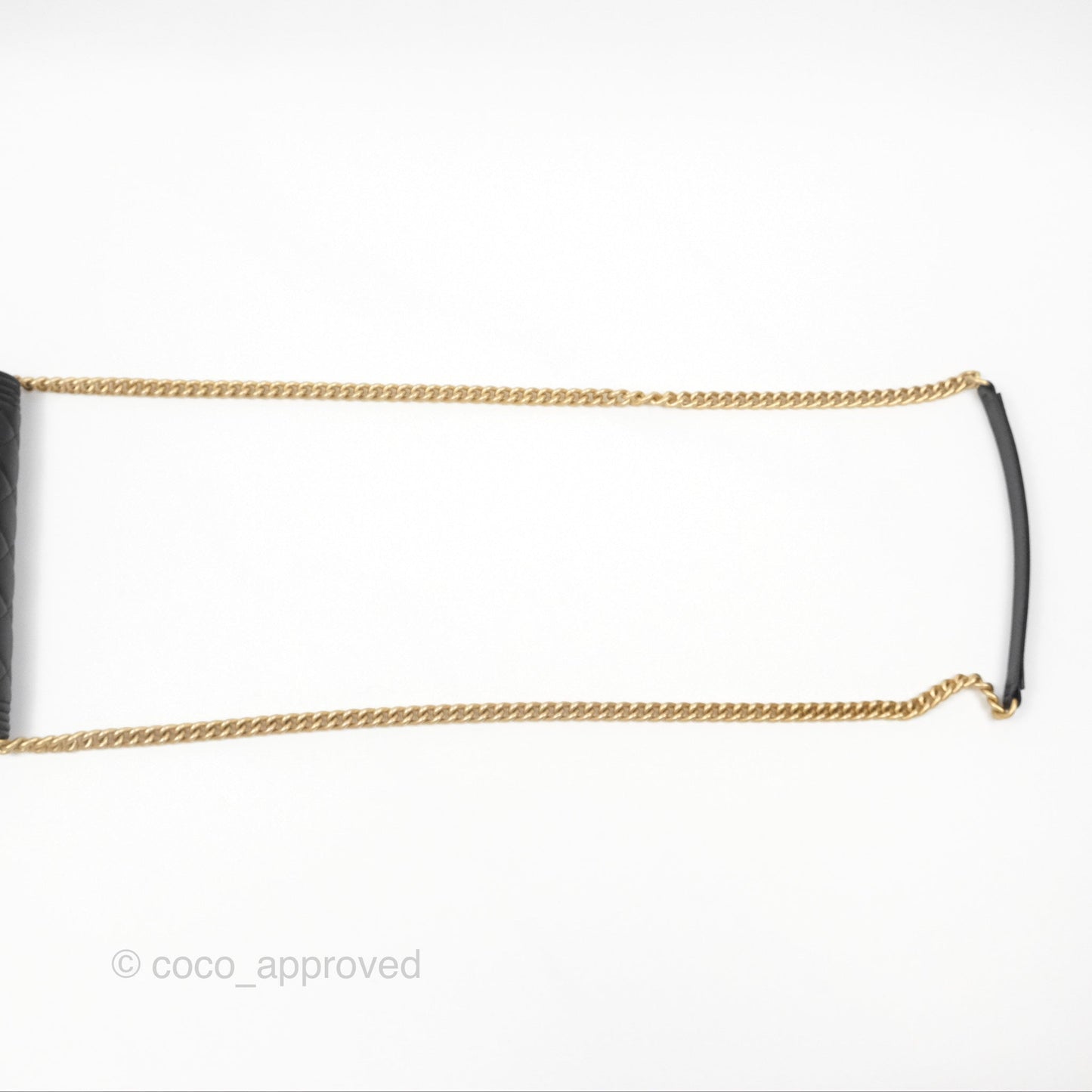 Chanel Quilted Boy Wallet on Chain WOC Black Caviar Age Gold Hardware
