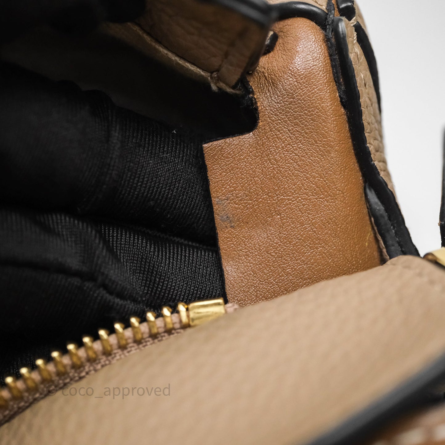 Loewe Small Puzzle Bag Sand Mink Grained Calfskin Gold Hardware