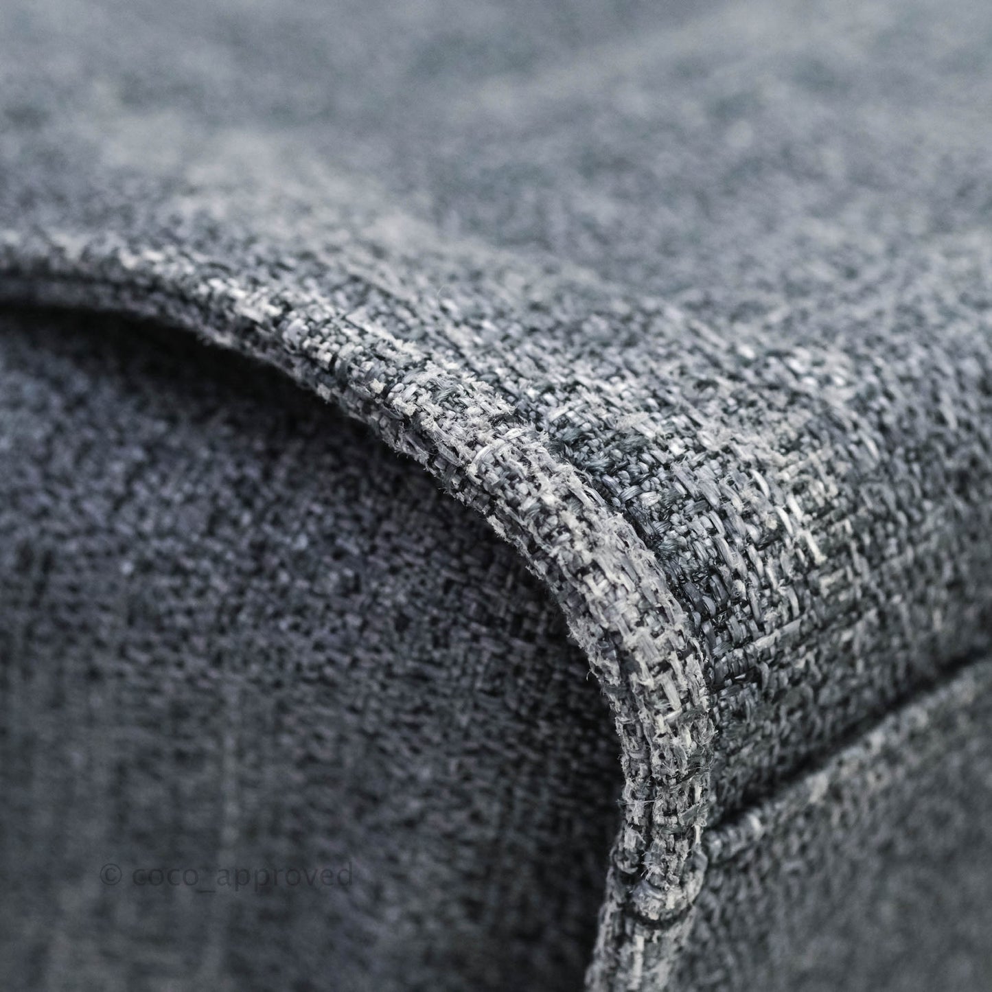 Chanel Large Deauville Charcoal Grey Canvas