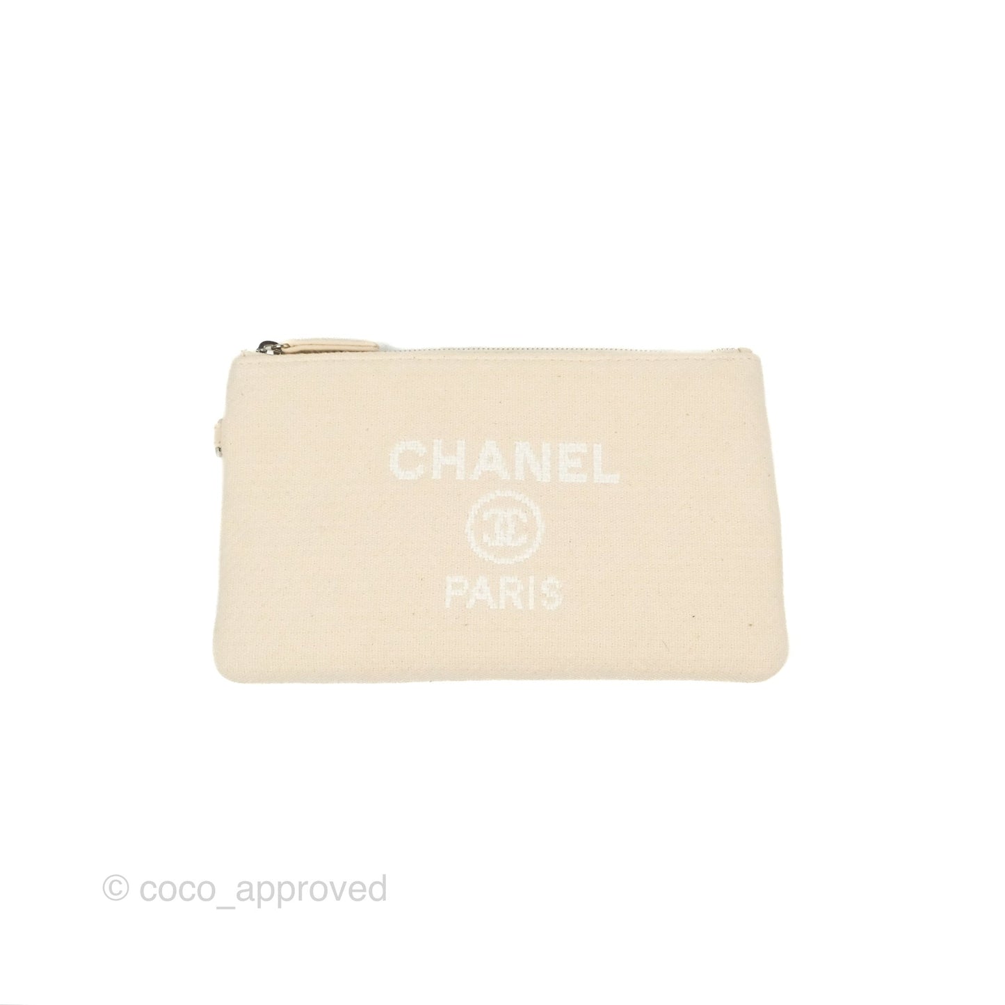 Chanel New Small Deauville Cream Ivory Canvas
