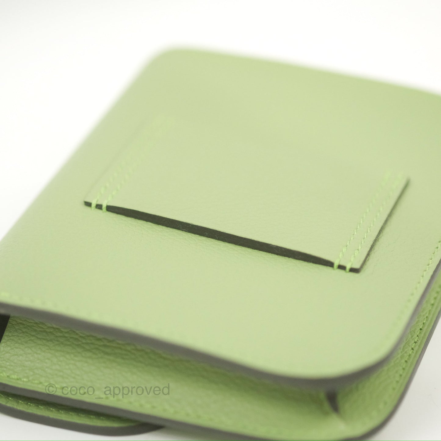 Hermès Constance Slim Wallet Vert Criquet Evercolour Gold Hardware