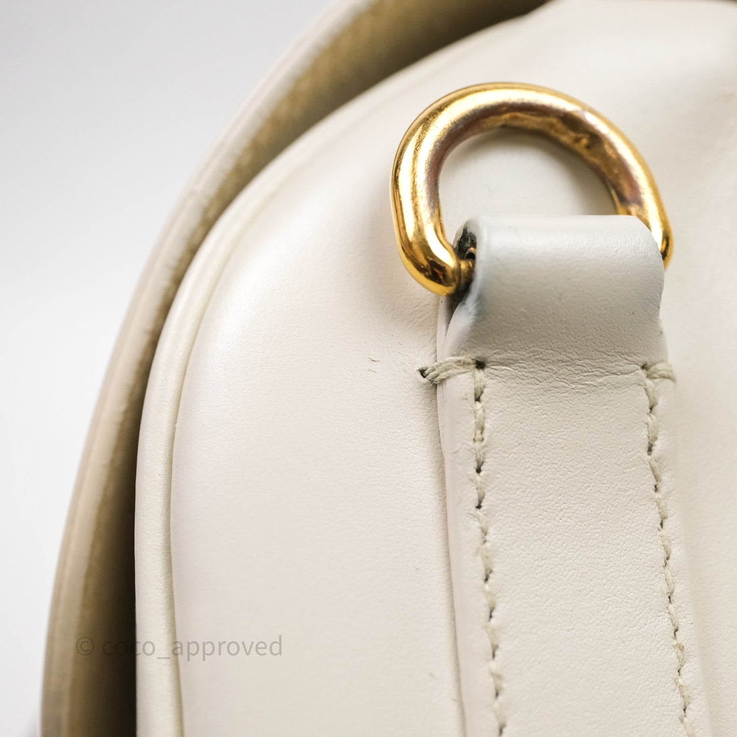 Dior Medium Bobby Bag Off White Calfskin Gold Hardware
